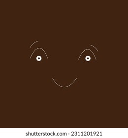creative cartoon smile with line