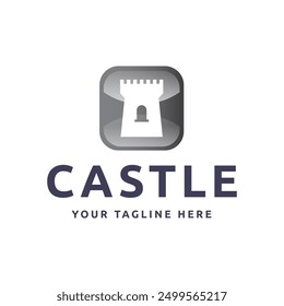 Plantilla de diseño de logotipo de castillo creativo