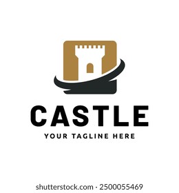 Plantilla de diseño de logotipo de castillo creativo