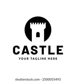 Plantilla de diseño de logotipo de castillo creativo