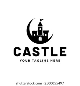 Plantilla de diseño de logotipo de castillo creativo