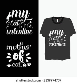 
creative cat laver t-shirt design  Template