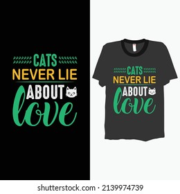 
creative cat laver t-shirt design  Template