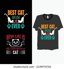 
creative cat laver t-shirt design  Template