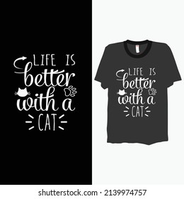 
creative cat laver t-shirt design  Template