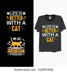 
creative cat laver t-shirt design  Template