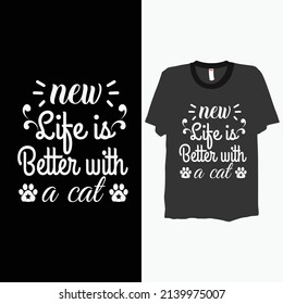 
creative cat laver t-shirt design  Template