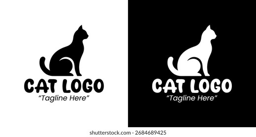 Creative Cat Logo with a Bold and Artistic Design