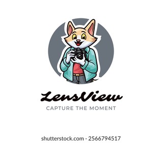 A creative cat photographer holding a camera