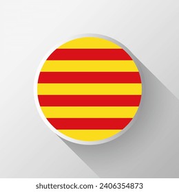 Creative Catalonia Flag Circle Badge