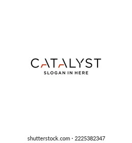 Creative Catalyst Word Letter Logo Design Vector