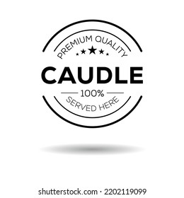 Bebida creativa (Caudle), pegatina Caudle, ilustración vectorial.