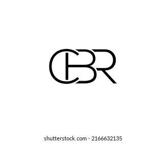 Ilustración de símbolo vector de diseño de logotipo CBR con logotipo creativo.