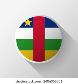 Creative Central African Republic Flag Circle Badge