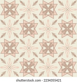 Creative ceramic tile beige monochrome pastel color, trendy symmetrical square tile design