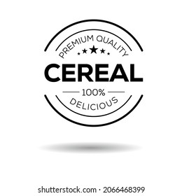 Creative (cereal) logo, cereal  sticker, vector illustration.