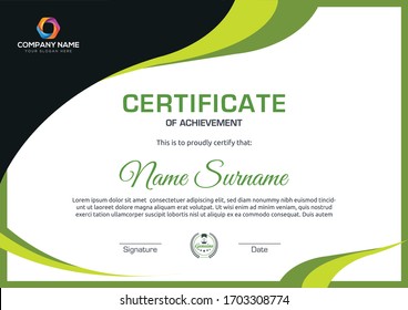 certificado creativo de logros para todos los tipos de empresas y sectores de todo tipo