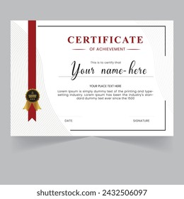 Creative Certificate of Achievement Award Template