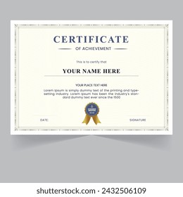 Creative Certificate of Achievement Award Template