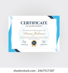 Creative Certificate Achievement Design Template.