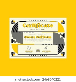 Creative Certificate Achievement Design Template.