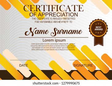 Creative Certificate Appreciation Award Template Illustration Stock ...