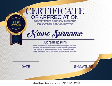 Creative Certificate Appreciation Award Template Illustration Stock ...