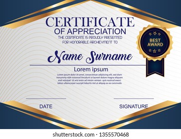 Creative Certificate Appreciation Award Template Illustration Stock ...