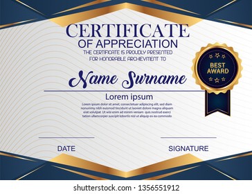 Creative Certificate Appreciation Award Template Illustration Stock ...