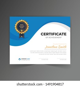 creative certificate of appreciation award template vector illustration