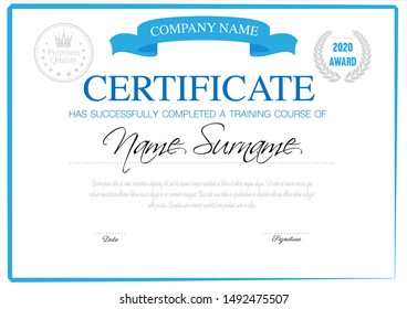 creative certificate of appreciation award template vector illustration