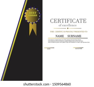 Creative Certificate Of Appreciation Award Template.