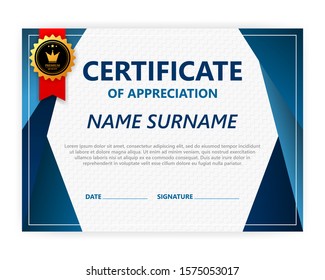 creative certificate of appreciation award template