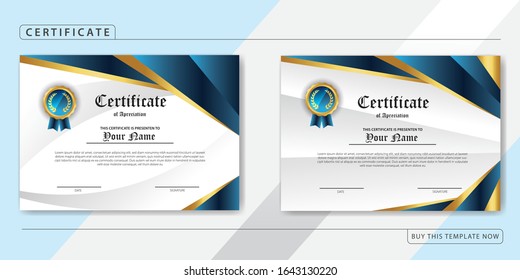 Creative Certificate of Appreciation Award Template, bundle pack