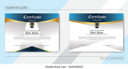 Creative Certificate of Appreciation Award Template, bundle pack