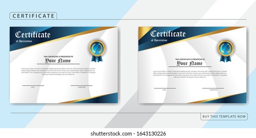 Creative Certificate of Appreciation Award Template, bundle pack