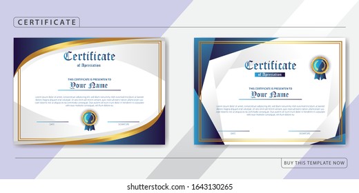 Creative Certificate of Appreciation Award Template, bundle pack