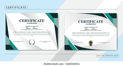 Paquete de plantilla de certificado de apreciación creativo