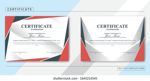 Paquete de plantilla de certificado de apreciación creativo