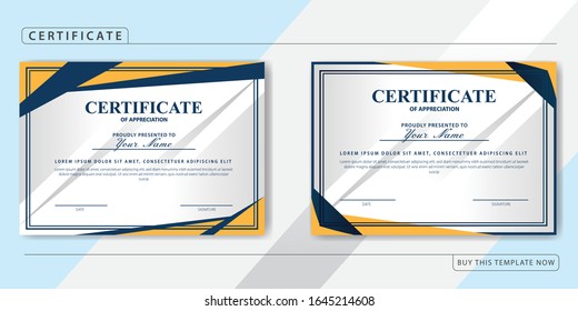 Paquete de plantilla de certificado de apreciación creativo