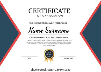 Creative Certificate of Appreciation Award Template
