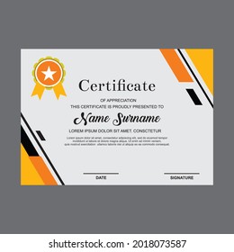 ilustración vectorial de la plantilla de reconocimiento de certificado creativo