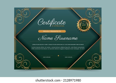 Creative certificate of appreciation award template, elegant certificate template vector illustration