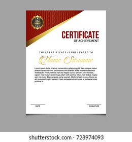 Certificate Appreciation Template Certificate Achievement Awards Stock ...