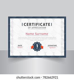 creative certificate of appreciation award template vector illustration