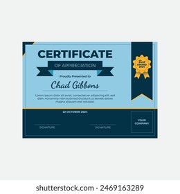 Plantilla de diseño de reconocimiento de certificado creativo
