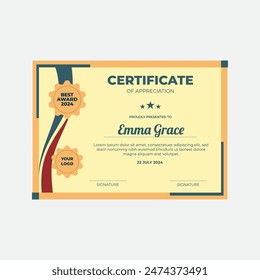 Plantilla de diseño de reconocimiento de certificado creativo