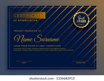 creative certificate of appreciation template design