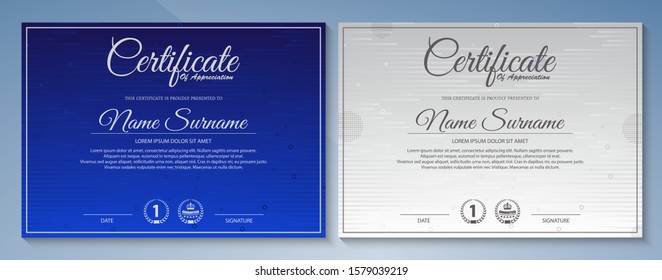 creative certificate appreciation template design vector illustration 