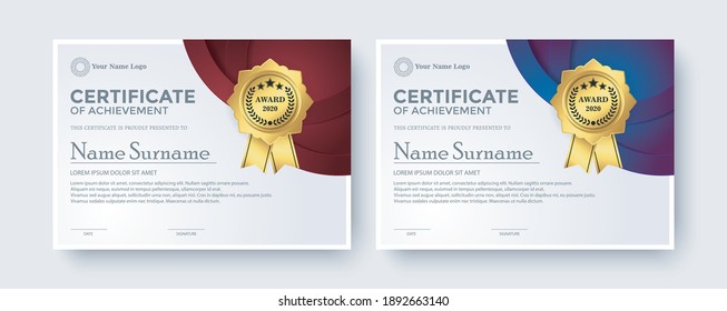 plantilla de premio de certificado creativo